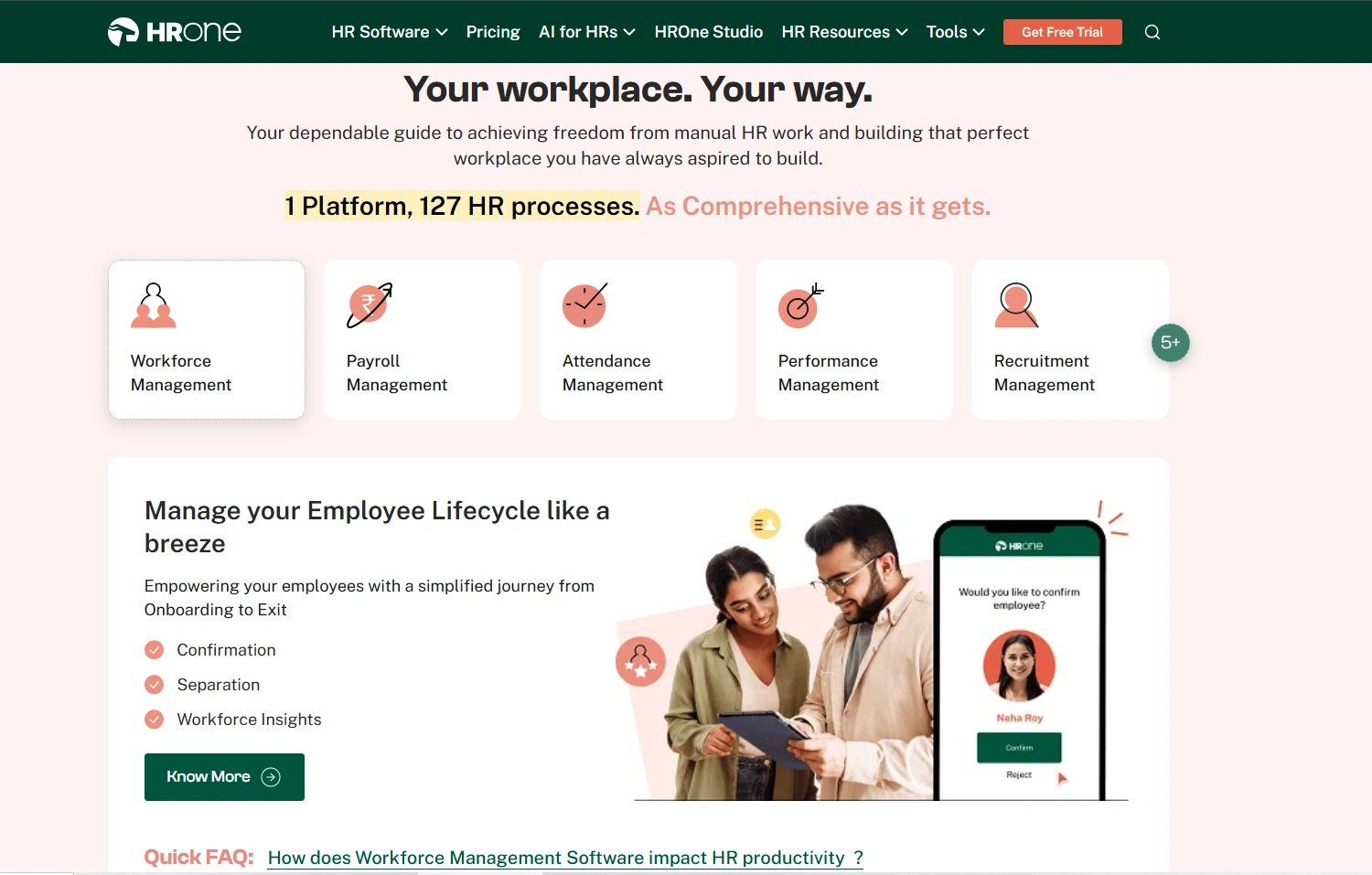 HROne software preview