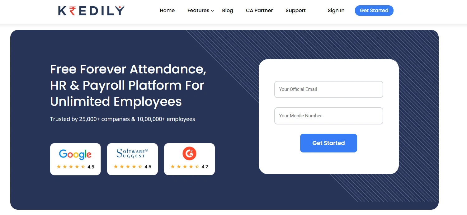 Kredily software preview