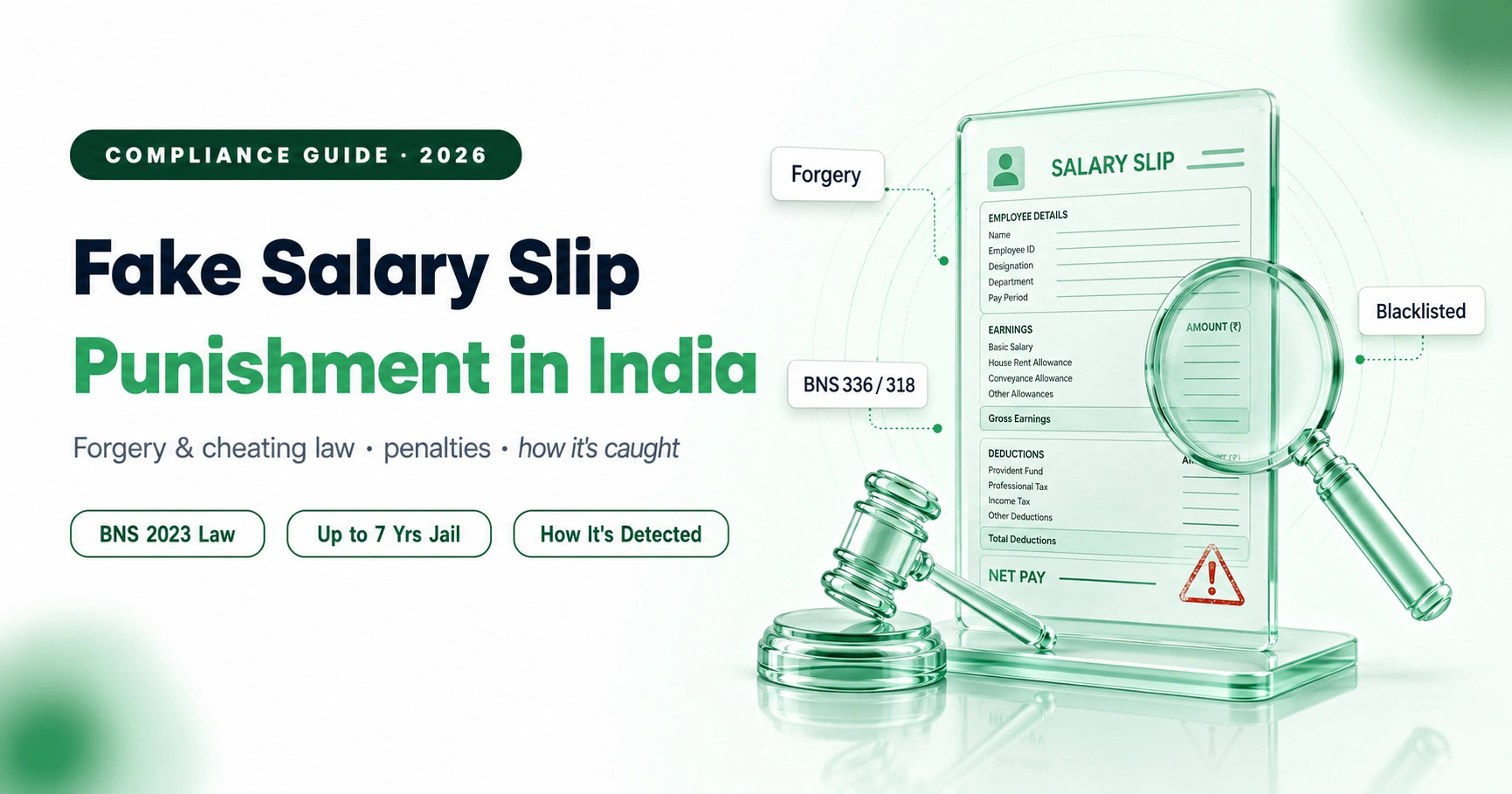 Fake Salary Slip Punishment in India
