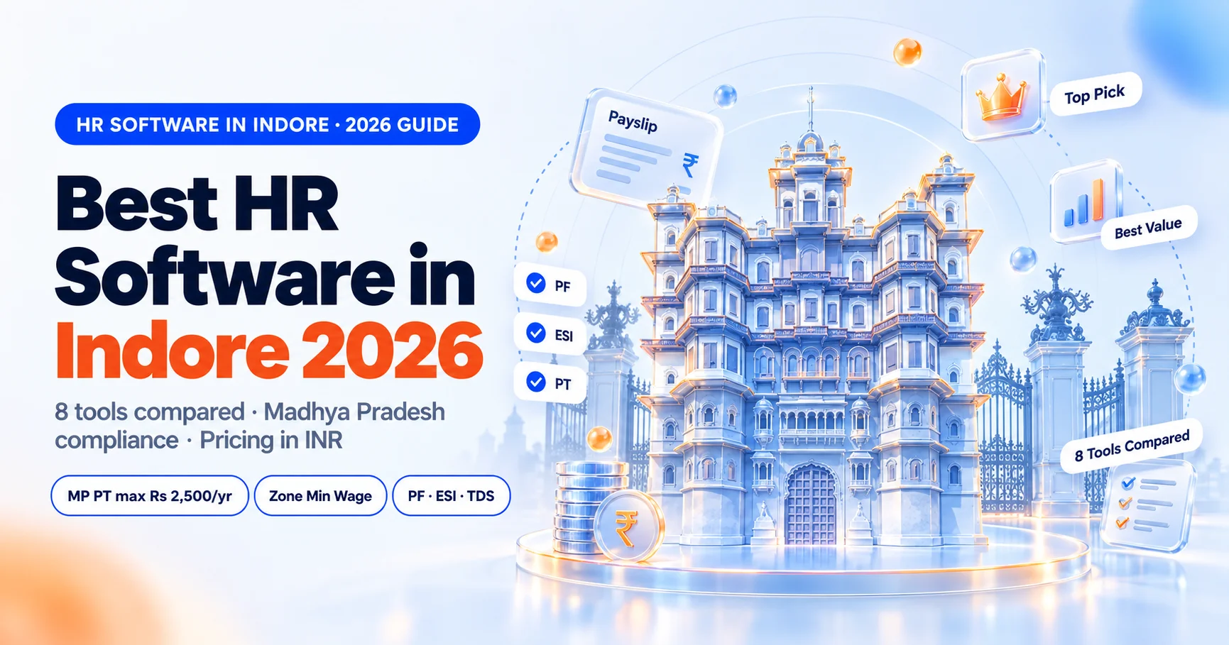 Best HR software in Indore 2026 comparison, payroll and Madhya Pradesh compliance tools
