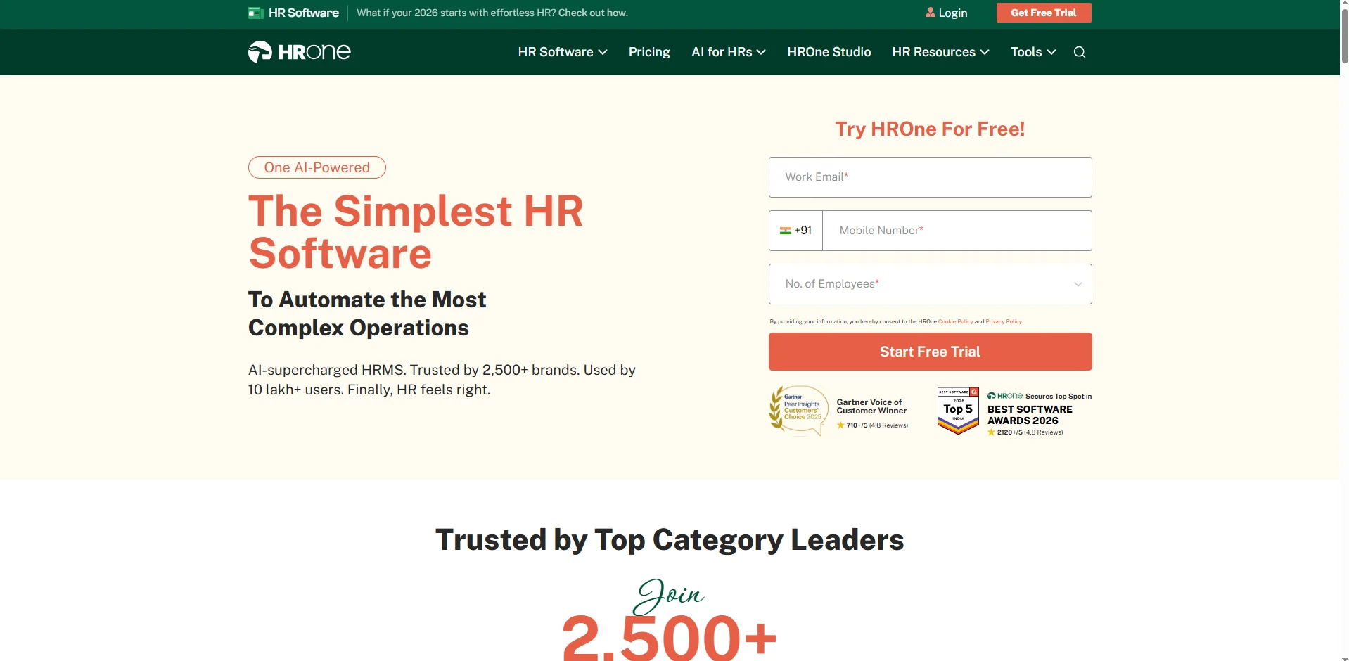 HROne software preview