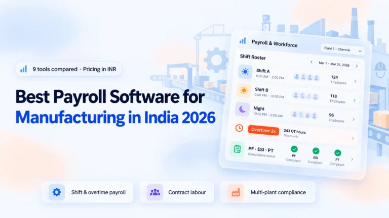 Best Payroll Software for Manufacturing in India