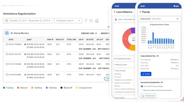 Employee self-service portal dashboard for India